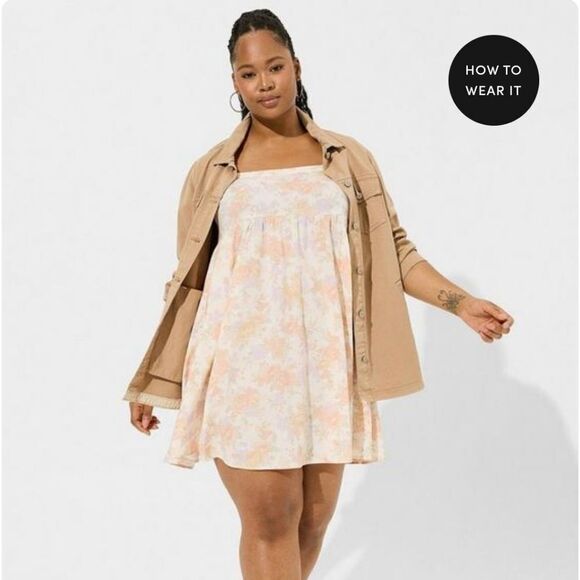 Torrid Mini Challis Sleeveless Sundress - Picture 3 of 5